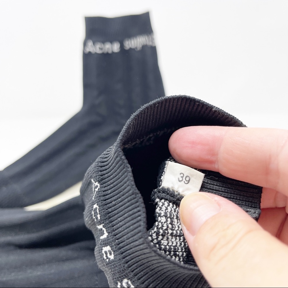Acne Studios Size IT 39 US 8 Black BATILDA High Top Sock Sneakers - Picture 8 of 8